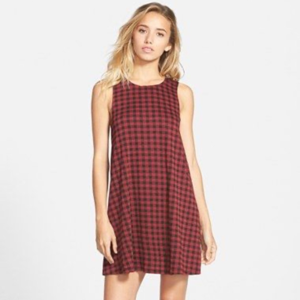 Socialite Red plaid dress